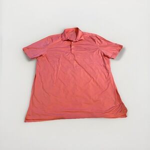 Southern Tide Men's Polo Golf Shirt XXL Salmon ‎ Simmons Bank Open Logo Sleeve